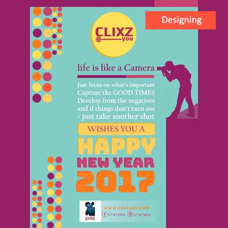 Clixzyou Happy New Year poster.